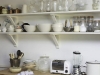 kitchen  detail open shelves shelving vingtage bowls crokery glassware table worktop  not used  l etc 11/2006 p116 real home