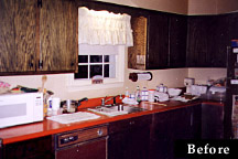 Kitchen cabinet before refacing