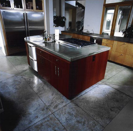 concrete kitchen floor