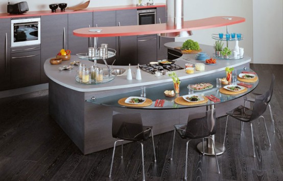 Skyline-–-Modern-Kitchen-Design-in-Curved-Shape-l-Black-and-Red-Kitchen-Design